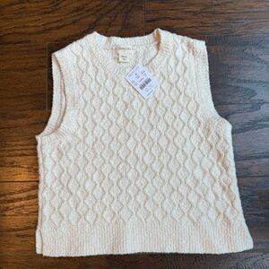 Crewcuts Ivory Cable Knit Sweater Vest
